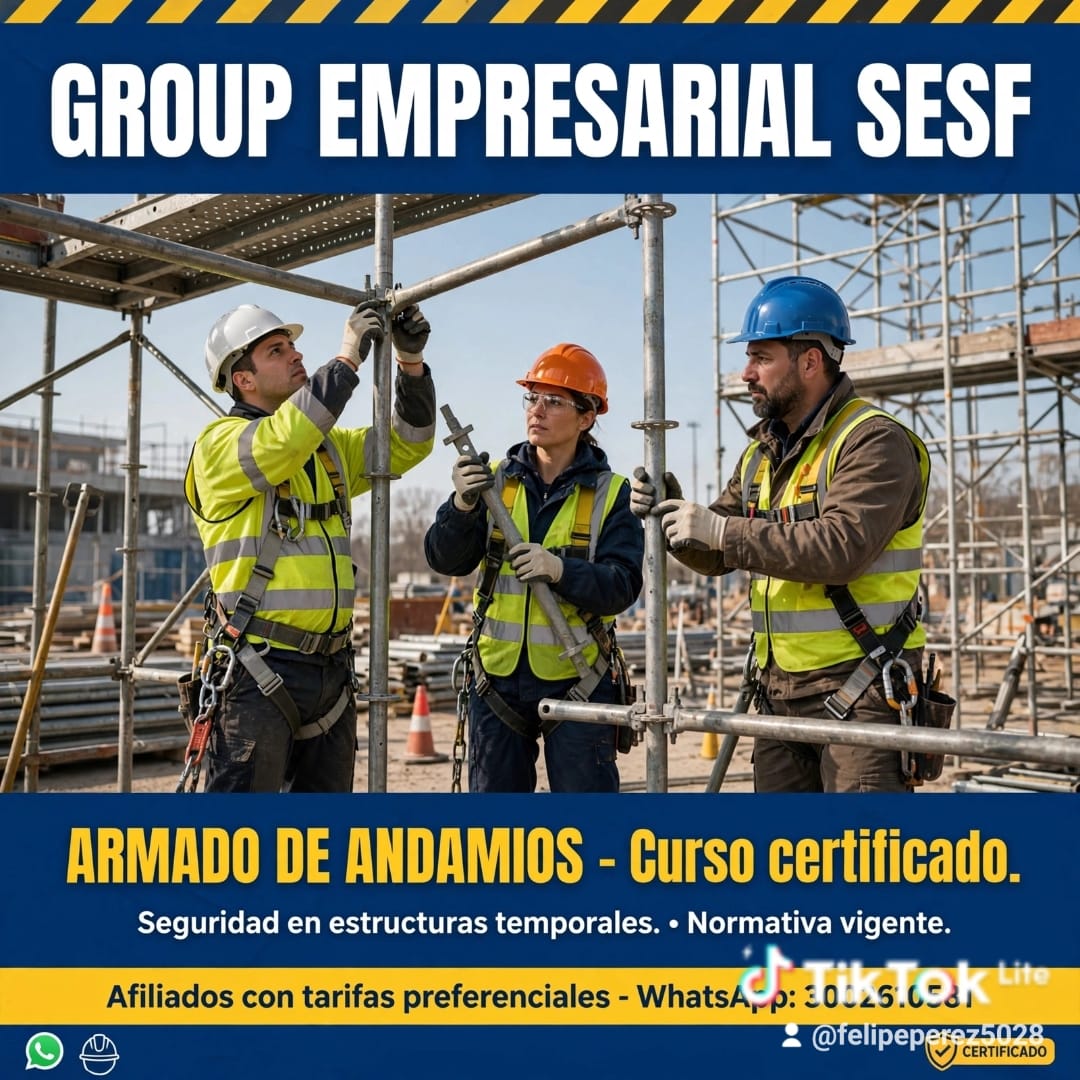 Armado de andamios curso certificado SESF