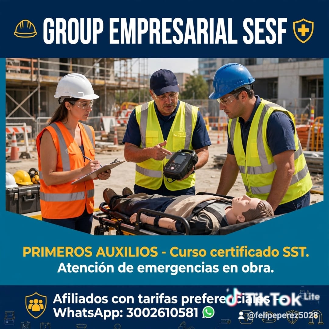 Primeros auxilios curso certificado SST SESF