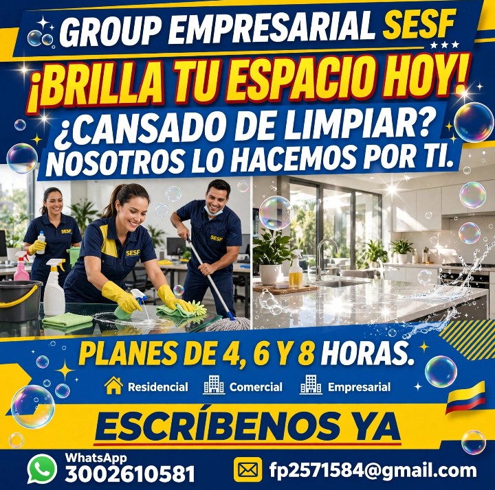 Equipo de aseo SESF, brilla tu espacio hoy