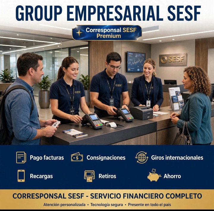 Corresponsal SESF Premium, servicio financiero completo
