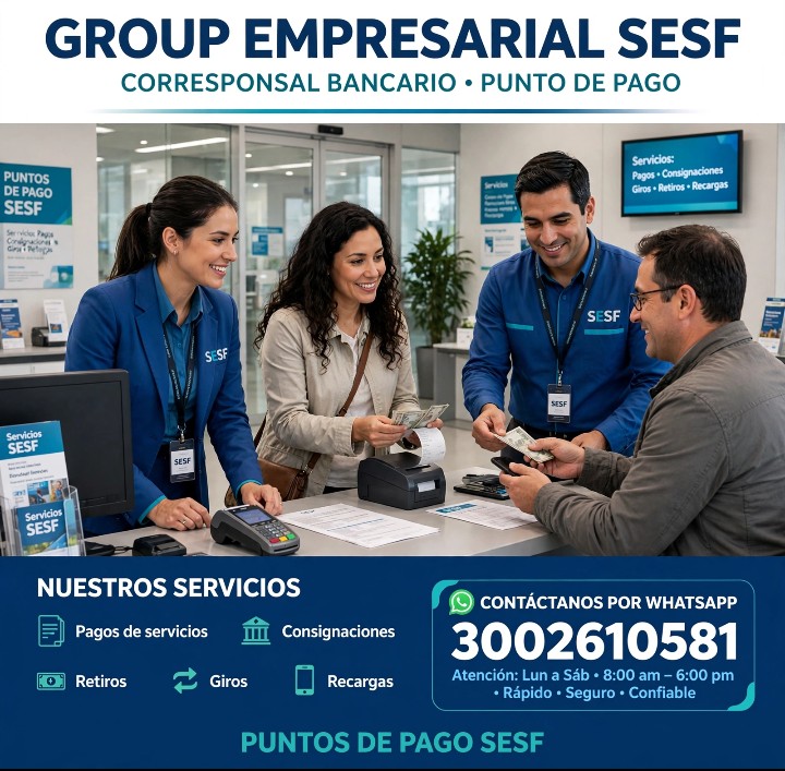 Puntos de pago SESF, contáctanos por WhatsApp