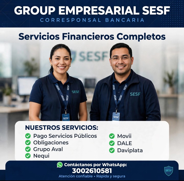 Servicios financieros completos SESF, Nequi Movii Dale Daviplata