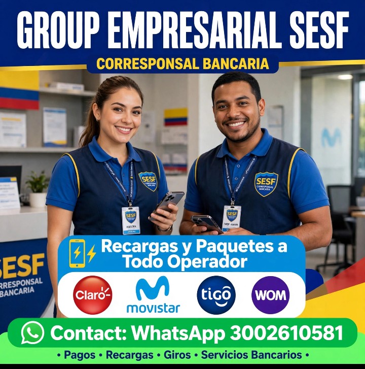 Recargas y paquetes a todo operador SESF, Claro Movistar Tigo WOM