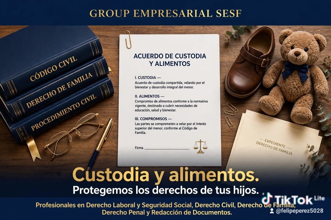 Custodia y alimentos, derecho de familia SESF