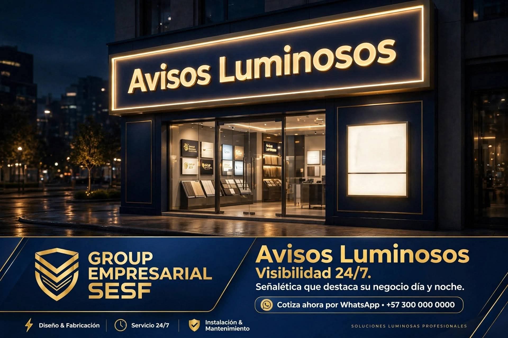 Avisos luminosos SESF, visibilidad 24/7