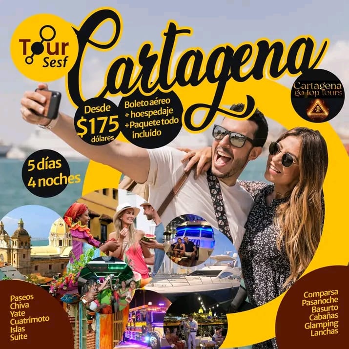 Tour SESF a Cartagena, 5 días 4 noches desde $175 dólares
