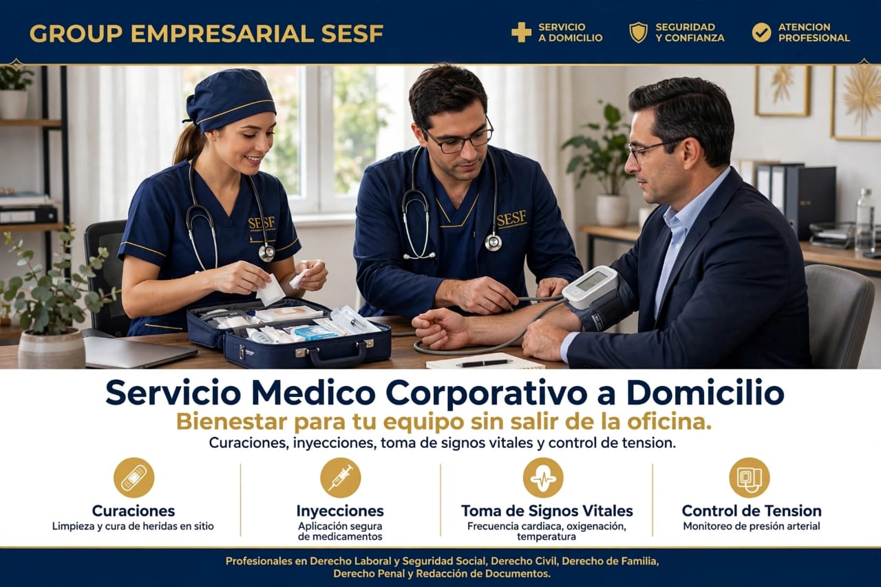 Servicio médico corporativo a domicilio SESF